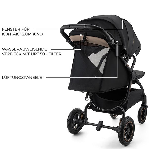 Komfort und Sicherheit Kinderkraft-Buggy-Mitzy-Air-Ventilationsfenster