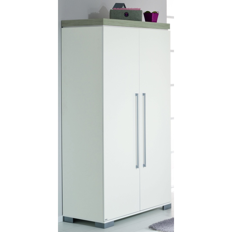 Paidi Kira Kleiderschrank 2-türig Kreideweiß Eiche-Nautik Paidi Kira Kleiderschrank 2-türig Kreideweiß Eiche-Nautik