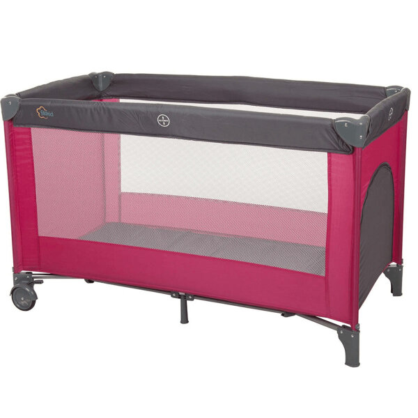 Fillikid Reisebett Standard grau pink
