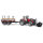 Bruder 02046 Traktor Massey Ferguson 7480 mit Frontlader und Holztransportanhänger