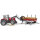 Bruder 02046 Traktor Massey Ferguson 7480 mit Frontlader und Holztransportanhänger