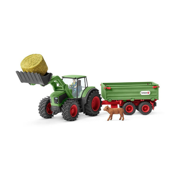 Schleich Farm World Traktor mit Anhänger