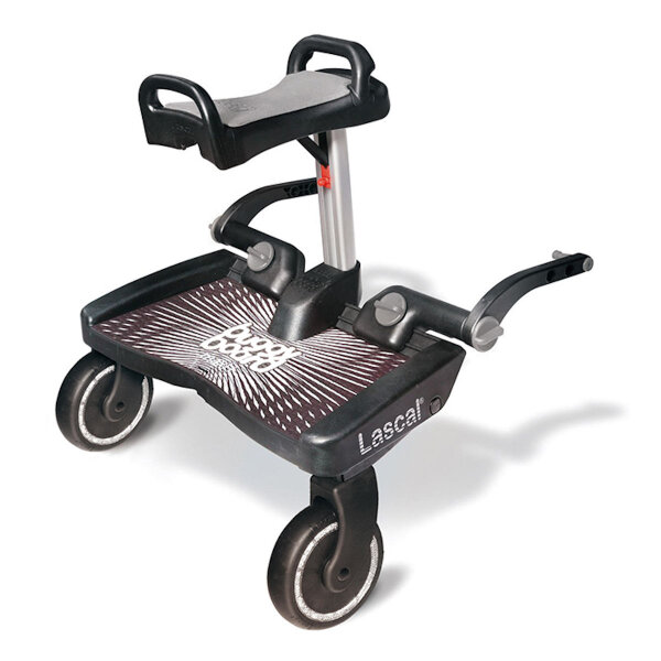 Lascal BuggyBoard Maxi + schwarz mit Saddle Grau