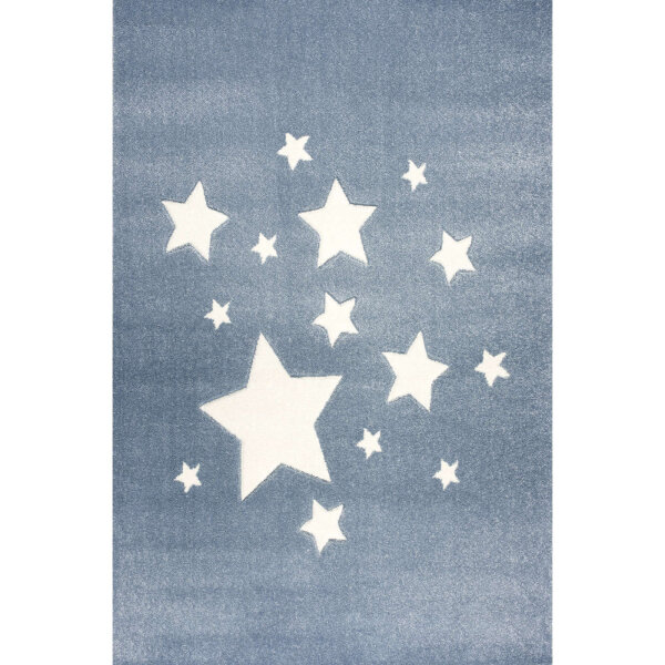 ScandicLiving Kinderteppich 120x180 cm Sterne blau