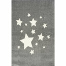 ScandicLiving Kinderteppich 120x180 cm Sterne silbergrau