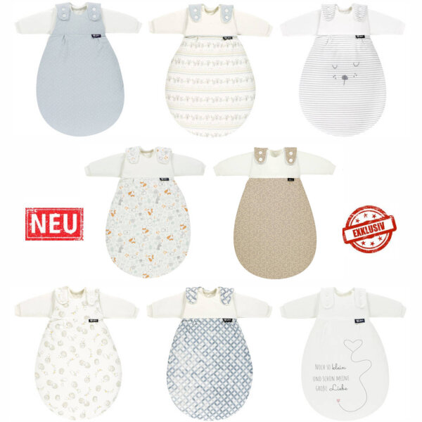 Animals blau verschiedene Größen Alvi Baby Schlafsack Baby-Mäxchen 3tlg