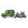 Bruder 02589 Land Rover Defender mit Anhänger und Scrambler Ducati Full Throttle mit Fahrer