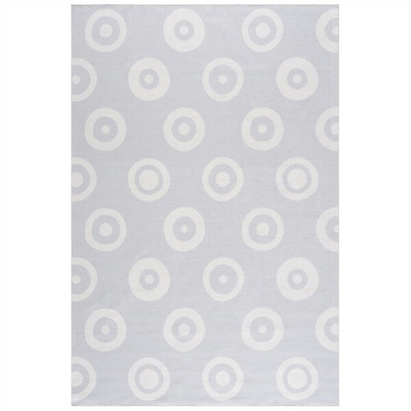 Livone Kinderteppich Happy Rugs Doubledots silbergrau 90x160