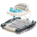 Fillikid Baby Lauflernhilfe mit Schaukelfunktion grau mit Zick-Zack Einhang