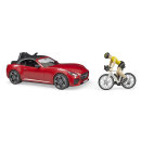 Bruder 03485 Roadster mit Rennradfahrerin