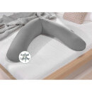 Theraline Das Original Stillkissen inkl. Bezug Melange mittelgrau (Bamboo Collection)