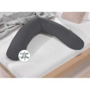 Theraline Das Original Stillkissen inkl. Bezug Melange anthrazit (Bamboo Collection)