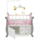 Bayer Chic 2000 Puppenbett mit Mobile Stars grau