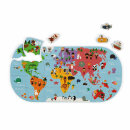 Janod Badespielzeug Puzzle für die Badewanne Weltkarte