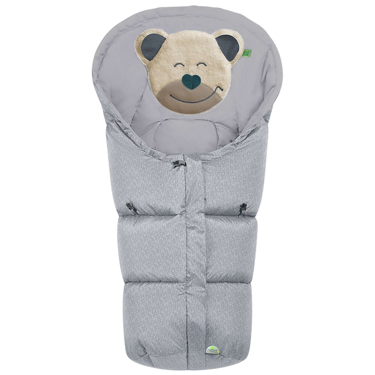 Odenwälder BabyNest Odenwälder Fußsäckchen Mucki fashion modern graphic silver Silber