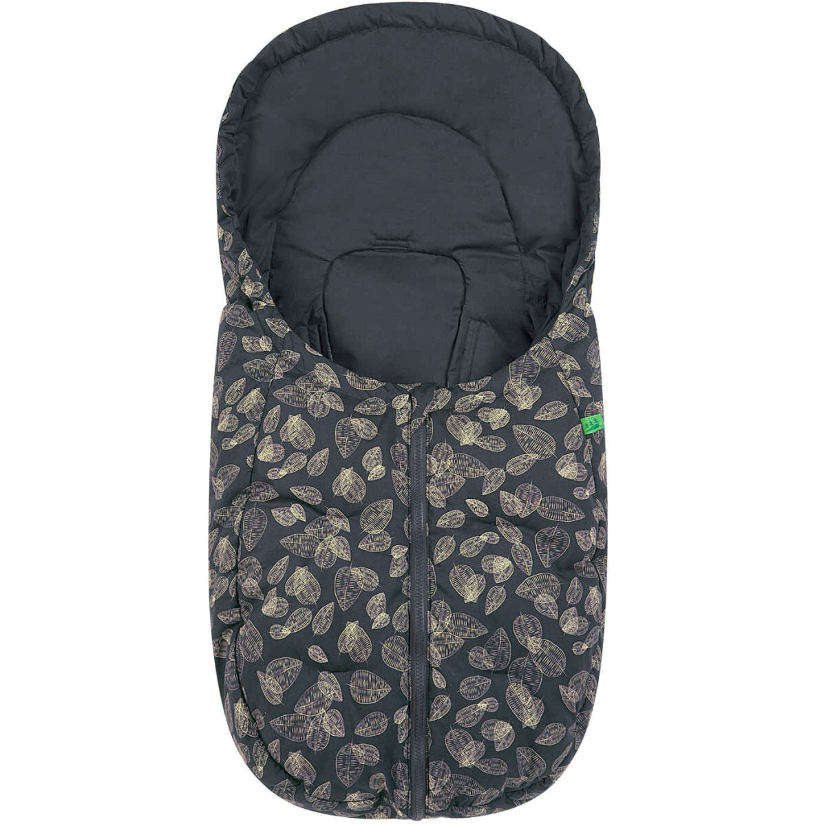 Odenwälder BabyNest Odenwälder Fußsäckchen BabyNest fashion Organic Cotton easy leaves graphite Grau