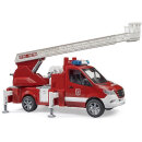Bruder 02673 MB Sprinter Feuerwehr mit Drehleiter, Wasserpumpe und Light & Sound Modul