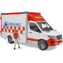 Bruder 02676 MB Sprinter Ambulanz mit Fahrer und Light & Sound Modul