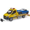 Bruder 02675 MB Sprinter Autotransporter mit Bruder Roadster