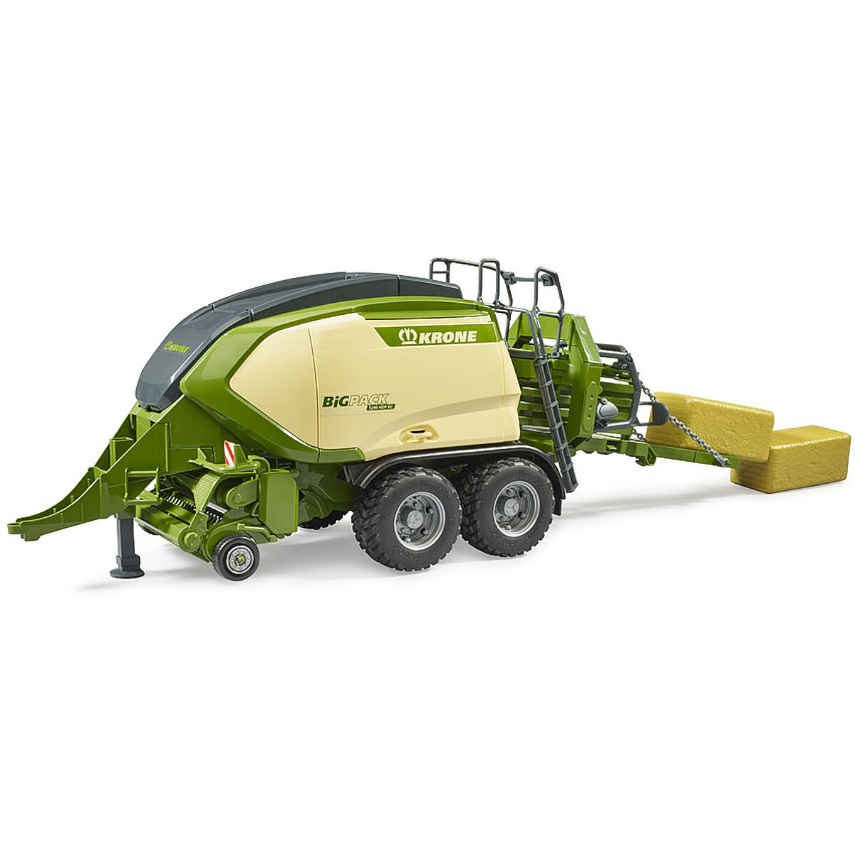 Bruder 02033 Krone Big Pack 1290 HDP VC mit 2 Quaderballen Grün