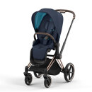 Cybex Priam Rahmen Rosegold und Seat Pack Nautical Blue