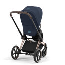 Cybex Priam Rahmen Rosegold und Seat Pack Nautical Blue