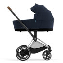 Cybex e-Priam Rahmen Chrome Brown und Lux Midnight Blue Plus