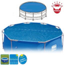 Happy People Solarcover für Stahlrahmenpool Blau