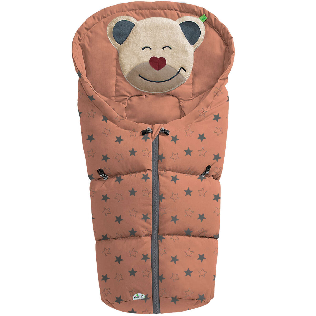 Odenwälder BabyNest Odenwälder Fußsäckchen Mucki Fashion New Stars Rust Rot