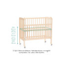 Fillikid Beistellbett Nino 90x45 cm Natur
