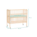Fillikid Beistellbett Nino 90x45 cm Natur