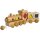 Bieco 23-001668 Holz- Lokomotive mit Bauklötzen
