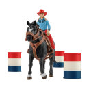 Schleich Farm World Barrel Racing mit Cowgirl