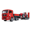 Bruder MAN TGA Tieflader mit Manitou Teleskoplader MLT 633