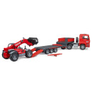 Bruder MAN TGA Tieflader mit Manitou Teleskoplader MLT 633