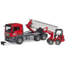 Bruder 03767 MAN TGS LKW mit Abrollcontainer und Schäffer Hoflader 2630