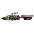 Bruder 02182 Fendt Vario 211 mit Frontlader und Bordwandanhänger