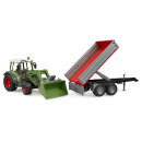 Bruder 02182 Fendt Vario 211 mit Frontlader und Bordwandanhänger
