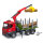 Bruder MB Arocs Holztransport-LKW mit Ladekran, Greifer + 3 Baumstämme