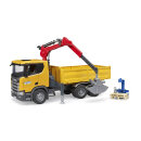 Bruder 03551 Scania Super 560R Baustellen-LKW mit Kran + 2 Paletten