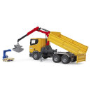 Bruder 03551 Scania Super 560R Baustellen-LKW mit Kran + 2 Paletten