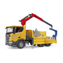 Bruder 03551 Scania Super 560R Baustellen-LKW mit Kran + 2 Paletten