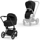 Cybex Priam Rahmen Matt Schwarz, Lux und Seat Pack Sepia...