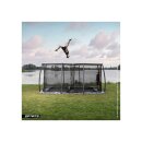 Berg Ultim Pro Bouncer Trampolin Flatground Schwarz 500 cm, Sicherheitsnetz Deluxe XL