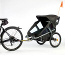 TFK Velo 2 Fahrradanhänger mit Deichsel schwarz