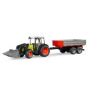 Bruder Claas Nectis 267 F mit Frontlader und Bordwandanhänger