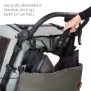 ABC Design Fahrradanhänger Tour mit 2 Komfortsitzen & Lufträdern Olive