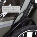 ABC Design Fahrradanhänger Tour mit 2 Komfortsitzen & Lufträdern Olive