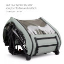 ABC Design Fahrradanhänger Tour mit 2 Komfortsitzen & Lufträdern Olive