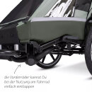 ABC Design Fahrradanhänger Tour mit 2 Komfortsitzen & Lufträdern Olive